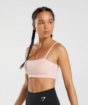 Sports Bras Gymshark Bandeau Sports Bra Rosas | HJWCZ8236