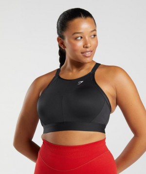 Sports Bras Gymshark High Neck High Support Sports Bra, B/C-E/F Negras | VKWLH5728