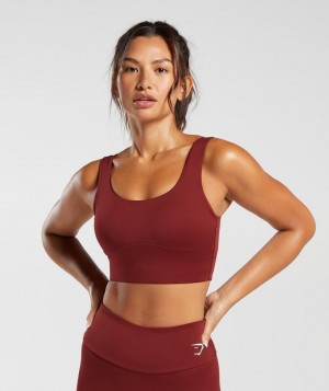 Sports Bras Gymshark Longline Sports Bra Rojas | DHLPM7230