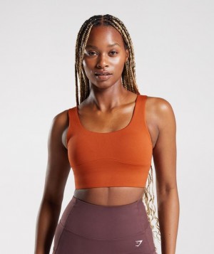 Sports Bras Gymshark Longline Sports Bra Rojas | HQZNU0856