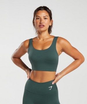 Sports Bras Gymshark Longline Sports Bra Verde | HUYRG2358