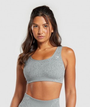 Sports Bras Gymshark Marl Seamless Scoop Bra Gris Claro Gris Gris | WROCB4892