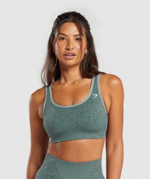 Sports Bras Gymshark Marl Seamless Scoop Bra Gris Gris | IVQLM7562