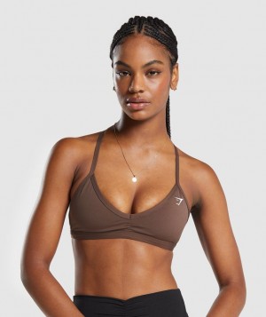 Sports Bras Gymshark Minimal Sports Bra Marrones | KPIDE8173