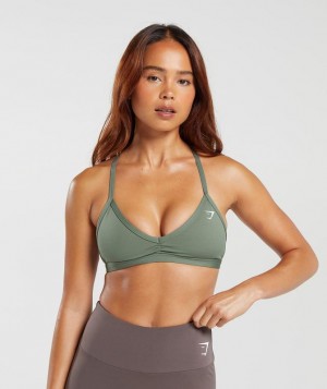 Sports Bras Gymshark Minimal Sports Bra Verde | QPTBS7325