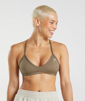 Sports Bras Gymshark Minimal Sports Bra Marrones | SBAUY4291