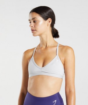 Sports Bras Gymshark Minimal Sports Bra Gris Claro | IMBOW2897