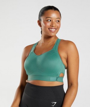 Sports Bras Gymshark Racerback High Support Sports Bra, B/C-E/F Verde | WCRMN5081