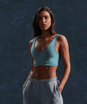 Sports Bras Gymshark Rest Day Seamless Bralette Azules | SWHZE0516