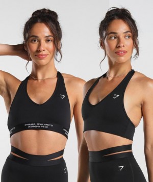 Sports Bras Gymshark Reversible Halterneck Sports Bra Negras | GTMXR5078