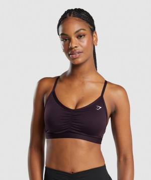 Sports Bras Gymshark Ruched Sports Bra Marrones | UMQGW8604