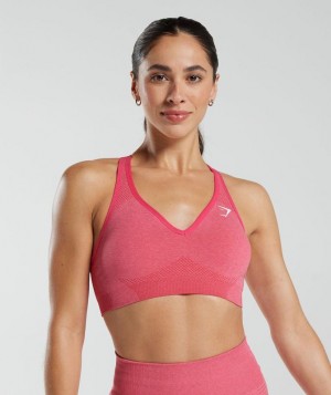 Sports Bras Gymshark Vital Seamless 2.0 V Neck Sports Bra Fucsia | LTRSB1807