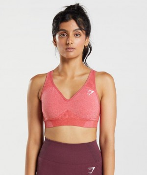 Sports Bras Gymshark Vital Seamless 2.0 V Neck Sports Bra Rojas | OIFTY9362