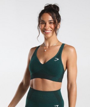 Sports Bras Gymshark Vital Seamless 2.0 V Neck Sports Bra Verde Menta | FUNTV1432