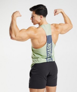 Stringer Gymshark Bold Stringer Verde | RXTJO5162