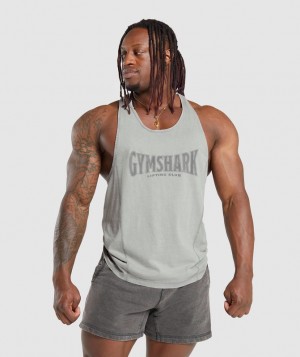 Stringer Gymshark Heritage Washed Stringer Gris | NXQYE1658