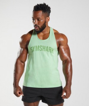 Stringer Gymshark Power Stringer Verde | LRJQW3840