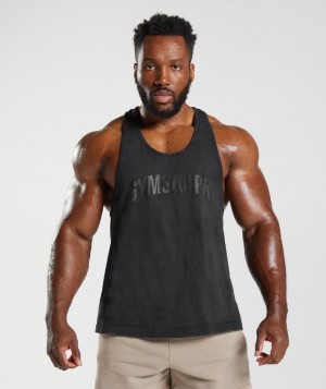 Stringer Gymshark Power Washed Stringer Negras | SRXCE1308