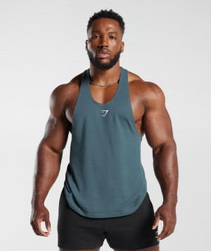 Stringer Gymshark React Stringer Denim Teal | MTXWI9658