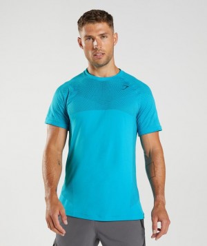 T-Shirts Gymshark Apex Seamless T-Shirt Azules | AVMWG8315