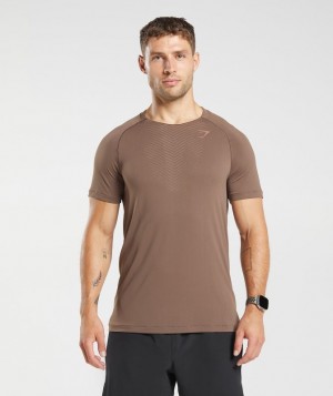 T-Shirts Gymshark Apex Seamless T-Shirt Marrones | NKMSY0248