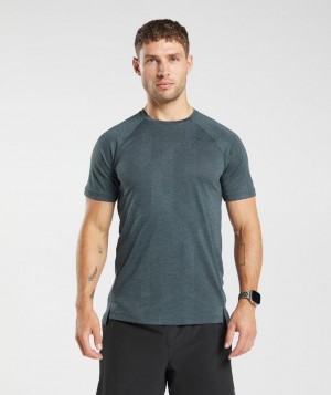 T-Shirts Gymshark Apex T-Shirt Smokey Teal/Darkest Teal | YJDHM7086