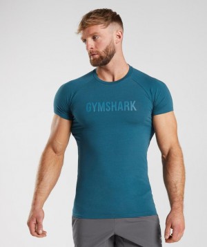 T-Shirts Gymshark Apollo T-Shirt Azules | CGNJY5692