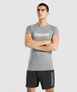 T-Shirts Gymshark Apollo T-Shirt Charcoal Marl | IZASF3098