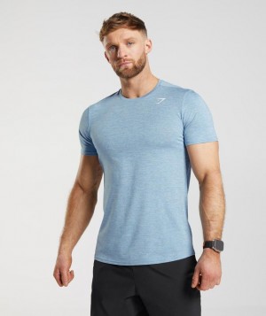 T-Shirts Gymshark Arrival Marl T-Shirt Azules | HKRTQ6325