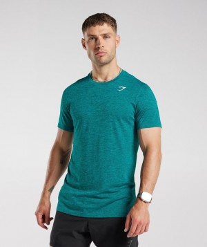 T-Shirts Gymshark Arrival Marl T-Shirt Seafoam Blue/Deep Teal Marl | UDYAT6392