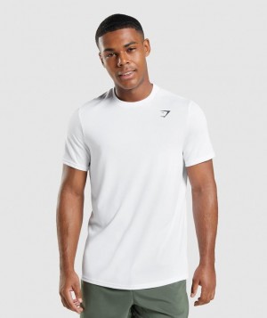 T-Shirts Gymshark Arrival Regular Fit T-Shirt Blancas | GPUJM0793