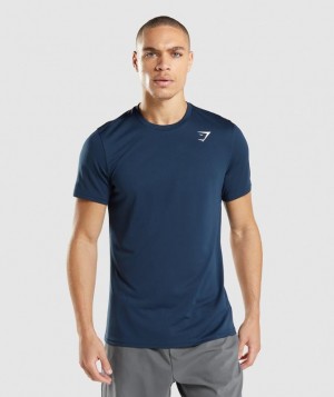 T-Shirts Gymshark Arrival T-Shirt Azul Marino | SVCPF4832