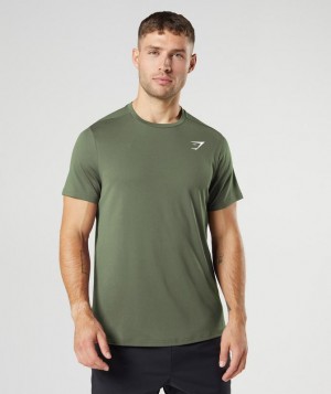 T-Shirts Gymshark Arrival T-Shirt Verde Oliva | JMVQU9481