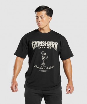 T-Shirts Gymshark Committed to the Craft T-Shirt Negras | IXPEN2163