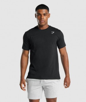 T-Shirts Gymshark Crest T-Shirt Negras | TYXRJ6813