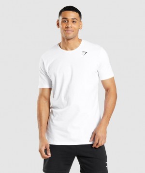 T-Shirts Gymshark Essential T-Shirt Blancas | JTXWV8031