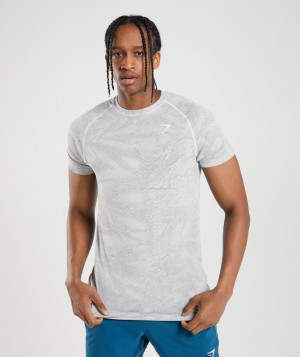 T-Shirts Gymshark Geo Seamless T-Shirt Gris | XPVDO6517