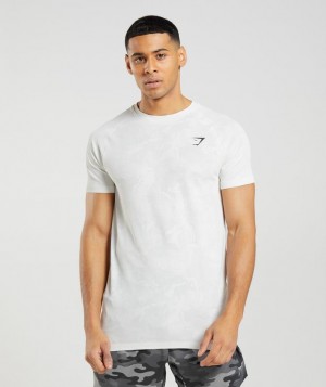 T-Shirts Gymshark Geo Seamless T-Shirt Gris | HNVZS6258