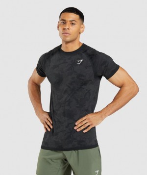 T-Shirts Gymshark Geo Seamless T-Shirt Gris | JYMCL0168