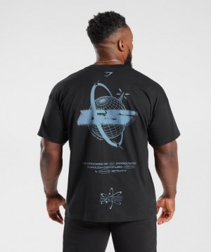 T-Shirts Gymshark Intergalactic Lifting Oversized T-Shirt Negras | STORW1954