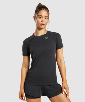 T-Shirts Gymshark Vital Seamless 2.0 Light T-Shirt Negras | FTBGA3645