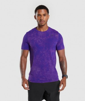 T-Shirts Gymshark Washed Seamless T-Shirt Moradas | JVHNX6834