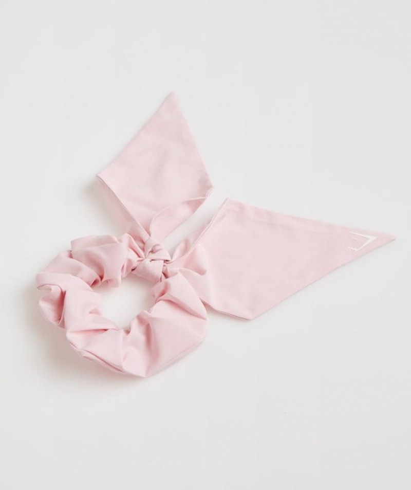 Accesorios Para El Cabello Gymshark Bow Scrunchie Rosas | DMFWV3810