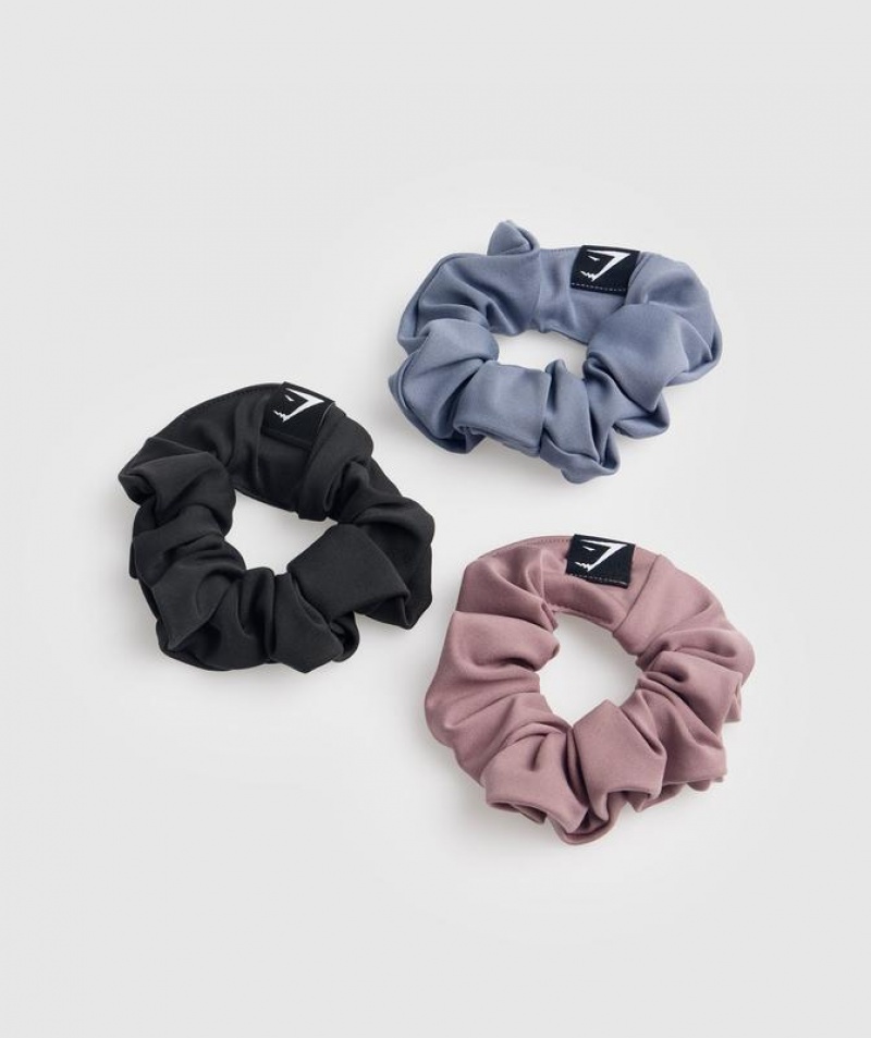 Accesorios Para El Cabello Gymshark Scrunchies 3pk Azules | BVREF3096