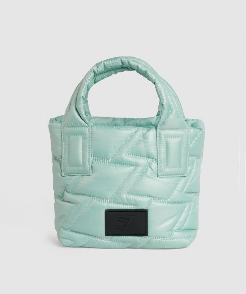 All Bags Gymshark Acolchado Mini Tote Frost Teal | CFMED8913