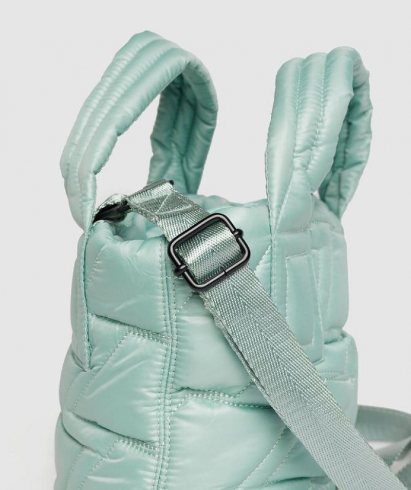 All Bags Gymshark Acolchado Mini Tote Frost Teal | CFMED8913