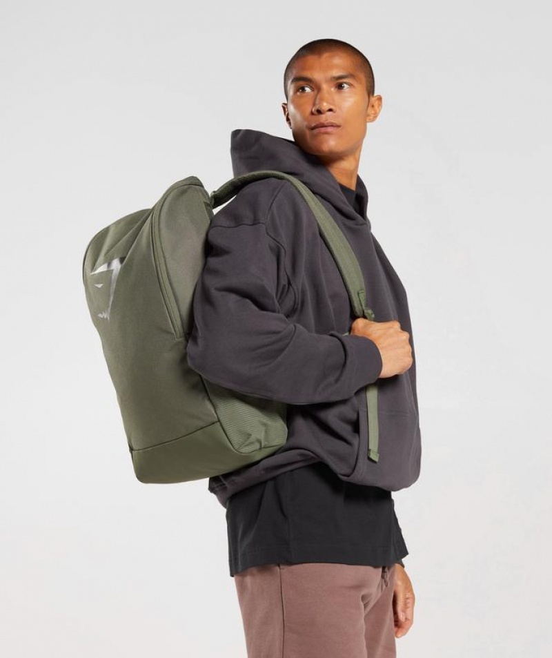 All Bags Gymshark Sharkhead Backpack Verde Oliva | IVCMW8463