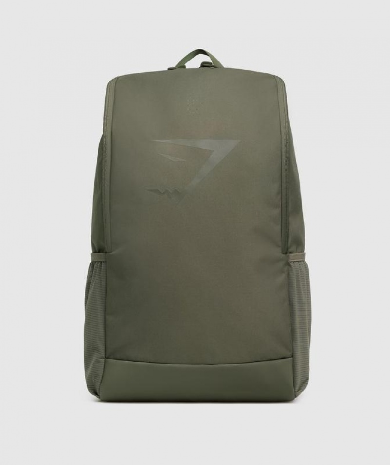 All Bags Gymshark Sharkhead Backpack Verde Oliva | IVCMW8463