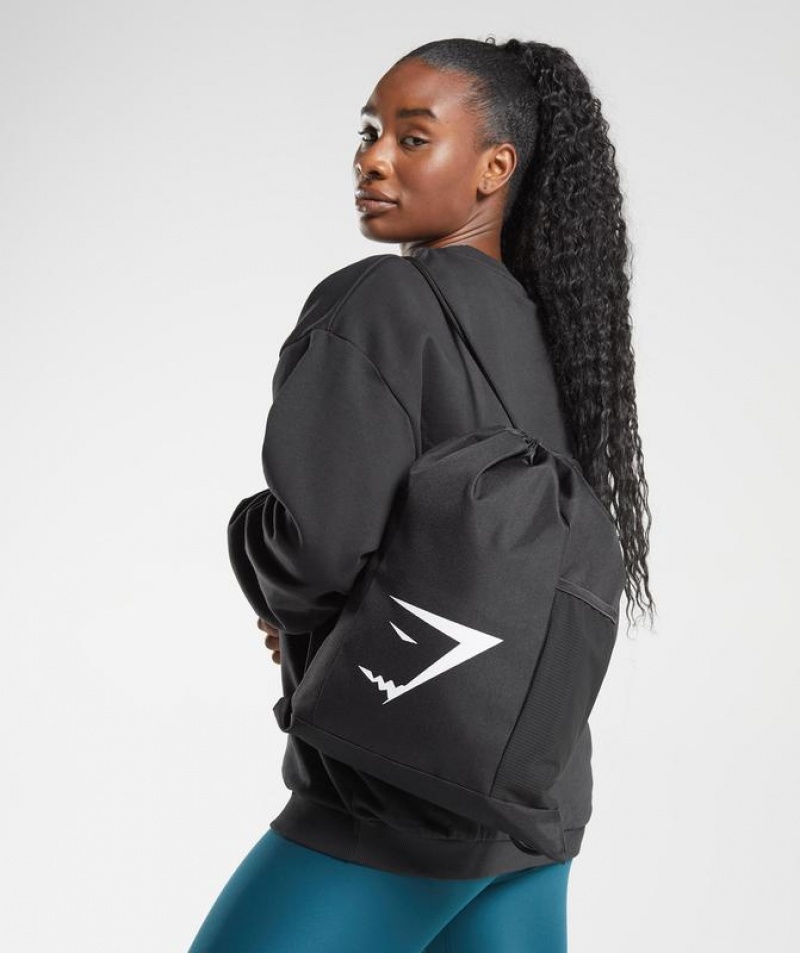 All Bags Gymshark Sharkhead Gymsack Negras | IYCAJ9215