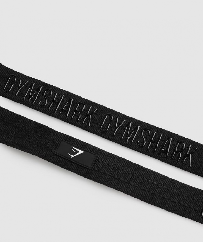 All Equipment Gymshark Silicona Grip Lifting Straps Negras | WFOLM5907